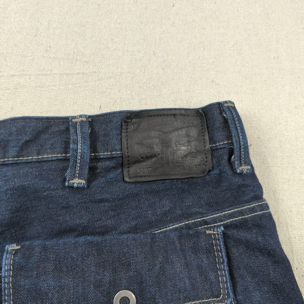 Levis Jeans Mens 40x32‎ Blue 569 Loose Baggy Relaxed Flap Pocket Casual